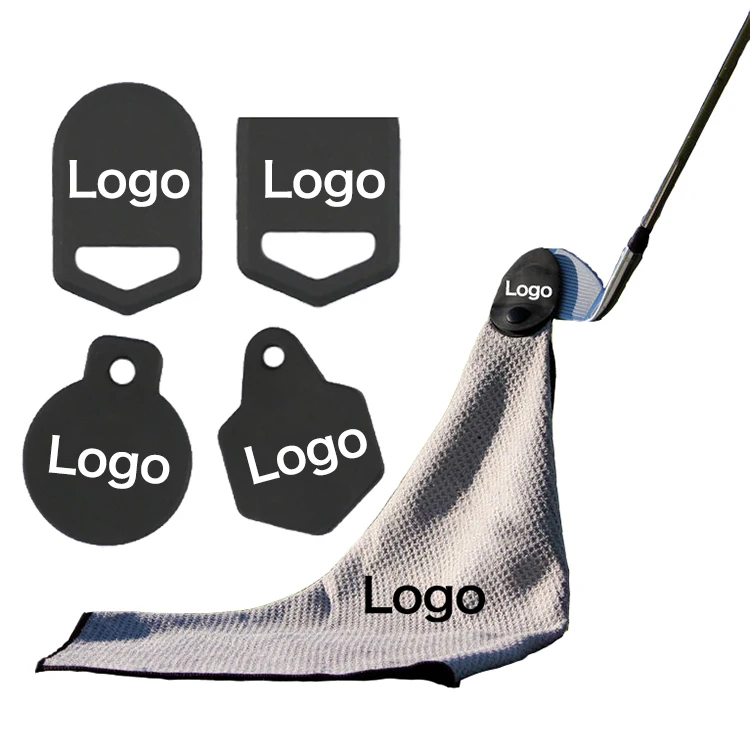 Newest Design Custom Logo Printed Microfiber Super Magnet Magnetic Waffle Golf Towel