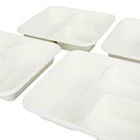Modern Style Recyclable Irregular Disposable Oval Unique Restaurant Dish Paper Plate