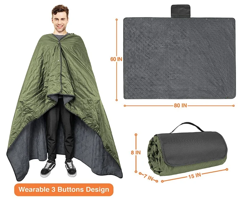 Wq Custom Recyclable Quilted Picnic Blanket Large Blanket Outdoor