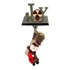 Stocking Holder Metal Stocking Holder Customized Wholesale High Quality Metal Christmas Ornaments JOY Stocking Holder