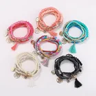 Bracelets Bohemian Ethnic Jewelry Color Rice Bead Multilayer Bracelets Bangles