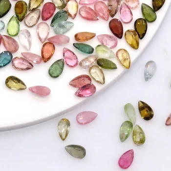 hot sale natural loose gemstone in china guangxi wuzhou high quality diamond wholesale factory price pear cut Tourmaline