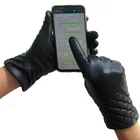 Sheepskin Winter Gloves Sheepskin Wholesale Women Classic Sheepskin Touch Screen Winter Wamr Leather Gloves