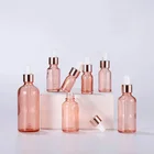 Oil Bottle 2oz Glass Dropper Bottles Clear 2oz 100 Ml Pink Hair Oil Glass Dropper Bottle Luxury