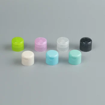 High quality 20mm 24mm 28mm plastic screw cap cosmetic packaging plastic stripe flip top cap