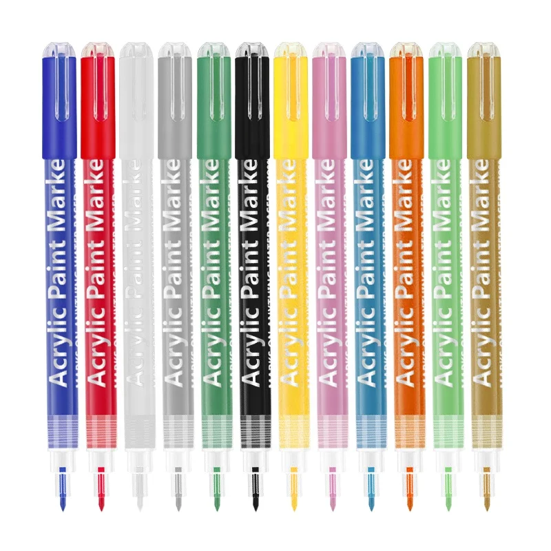 Non-Toxic Free Sample Low Price Permanent Wholesale Customized Painting Art Markers Acrylic Pens Paint Marker Pen Set