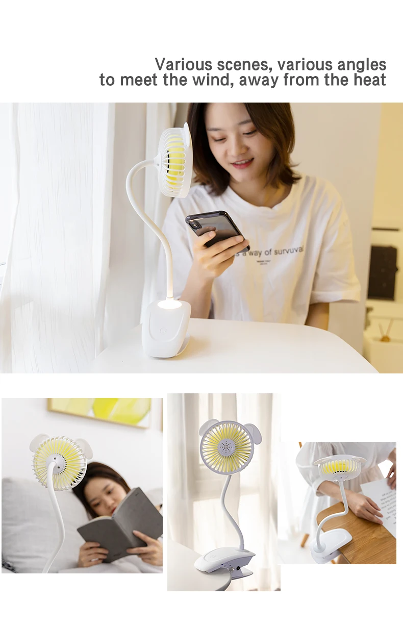 Rechargeable Mini Desk Fan, USB, DC5V-1A, Battery - detail 14