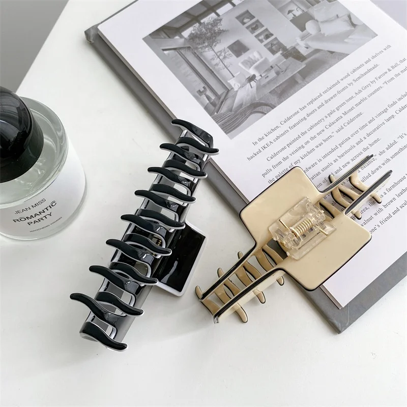 Korean style hair clips large solid color grab clip french back of the head pan hair shark clip elegant hair accessories