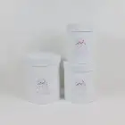 Round White Spot Customizable Cardboard Round Tube Box Wholesale Cheap White 3 Piece Sets Paper Tube Flower Box