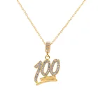Pendant Trendy Hip Hop Necklace Men's Unisex Diamond 100 Points Pendant Necklace