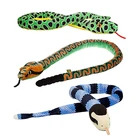 Big Factory Wholesales Cool Wild Double Head Custom Design Plush Snake Doll Long Big Plush Snake Toy Stuffed Snake
