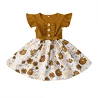 New New Style Sleeveless Cute Floral Skirt With Flying Sleeves For Summer Outside The Dress Baby Girls Dress