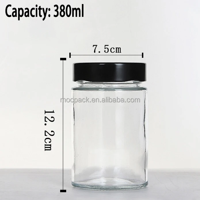 product glass jars food grade jam bottle glass jar straight sided clear glass candle jar with lid-33