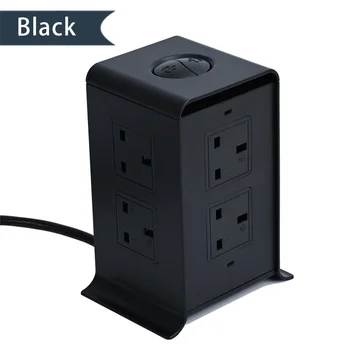 Creative and fashionable vertical smart socket with 4USB multi-function plug-in board