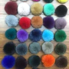 Fur High-quality Cheap Customization Wholesale Fur Pom Poms Blue Fur Ball Raccoon Fur Pom