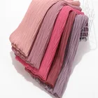 New Fashion Hijab New Fashion Design Pleated Bubble Chiffon Crinkle Hijab For Women Muslim Head Scarf
