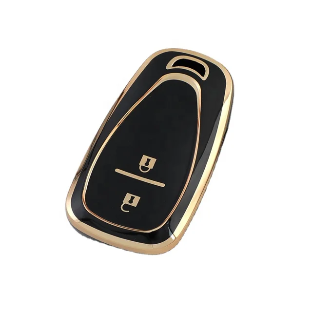 for Chevy Key Fob Cover With Keychain,Soft TPU Full Protector Key Shell Case for Chevrolet Malibu Camaro 3 4 5 Button Holder