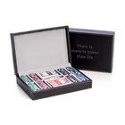 Poker High Quality Modern Poker Chip With Leather Case Casino Chips Box Professional Poker Chips Set