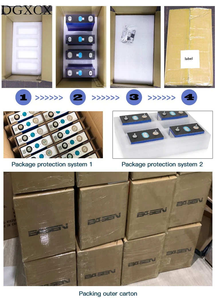 Basen Green 6000 Deep NEW Cycle 3.2V 150ah 280ah Lifepo4 Battery Akku Cell 50ah 100ah 200ah 300ah Lithium Ion Battery Packs 19