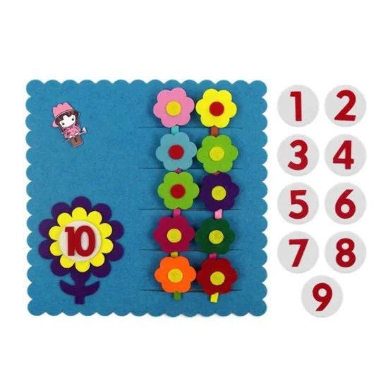 Montessori Math Toys Children Game Color Sorting Teaching Kindergarten Manual DIY non-woven Early Learning Education Kids Toys