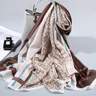 Scarf Factory Manufacturing Digital Printed Custom Women Satin Silk Scarf
