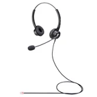 Headset Hangpu Vt200d Cheap Wired Crystal Head Call Center 2 Ear Headset With Microphone For Office Telephone