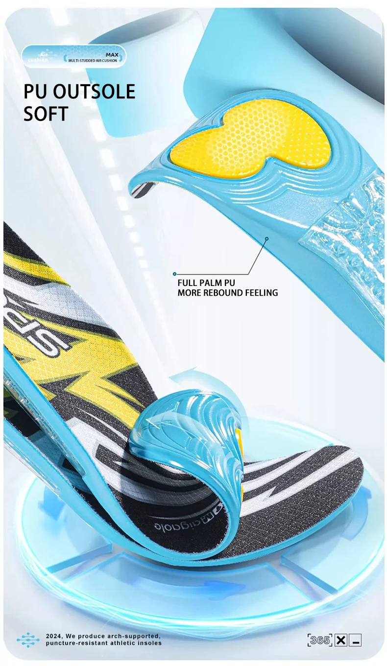 High Elastic Sealed Air Cushion Sports Insoles with Mesh High Elastic Sealed Air Cushion Sports Insoles with Mesh