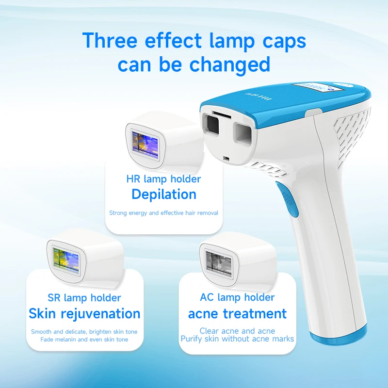 Multifunctional Home IPL Laser Hair Removal Device Medical Aesthetic and Painless for Face Use US Plug Type