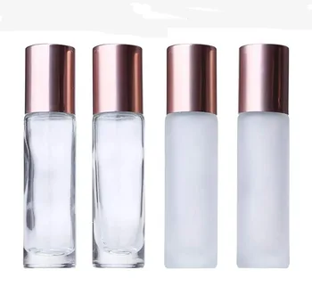 Wholesale Empty Round Clear Frosted  Glass Anointing Oil Essential Oil Bottle Perfume Bottle