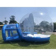 inflatable snow globe with tunnel led tent for holiday event large inflatable dome inflatable snow globe