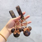 Pendant Leather Printed Cartoon Mickey Car Key Chain Cute Men And Women Pendant