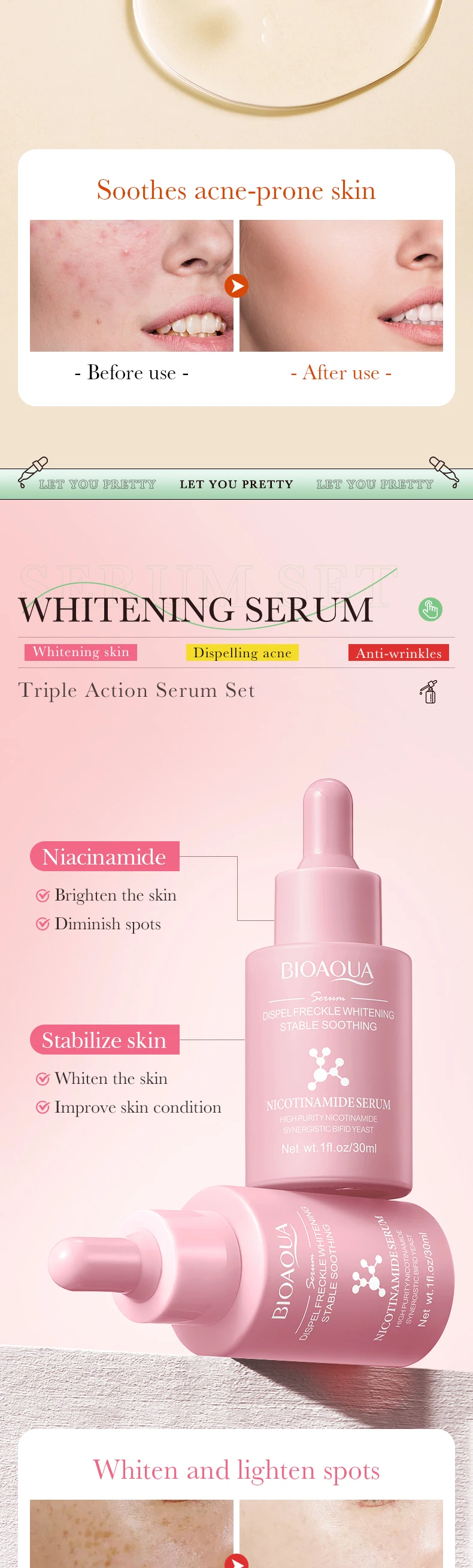 product bioaoua brightening essence kit snail turmeric niacinamide essence set for glow skin-7