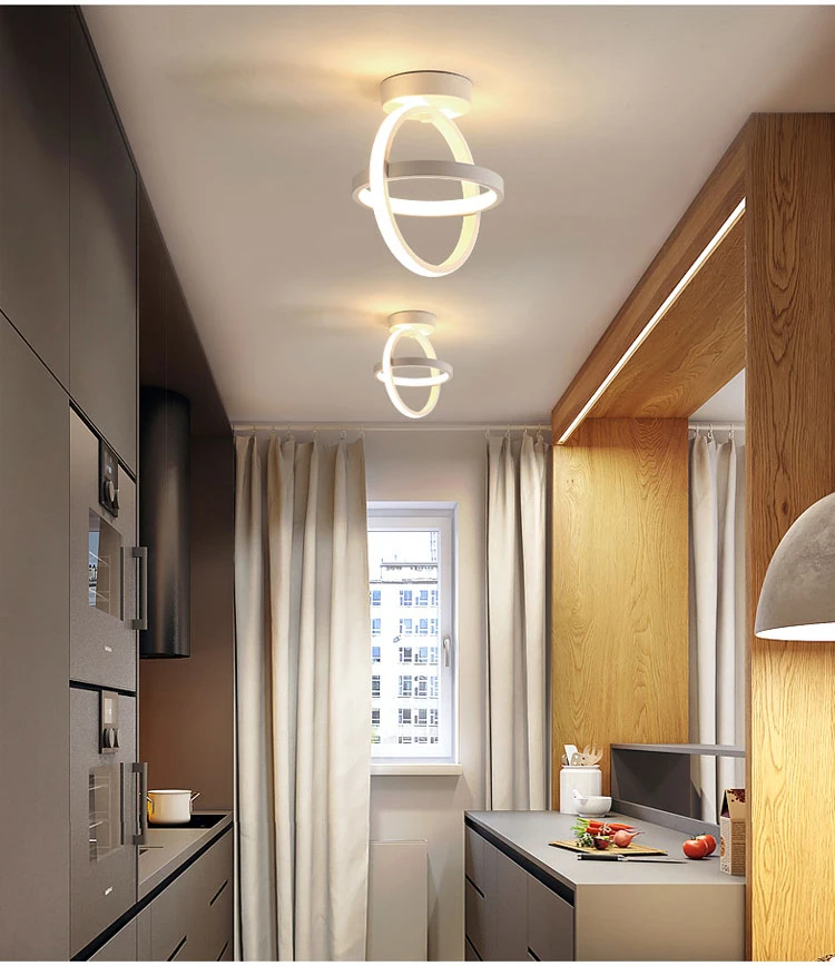 Nordic LED Aisle Light Round Square Ceiling Lamp Cloakroom Corridor Balcony Foyer Ceiling Lights Decoration Home Luminaire