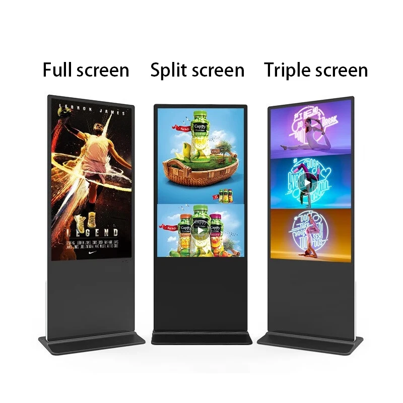 55 Inch Wifi Totem Kiosks Indoor Advertising Playing Equipment Lcd