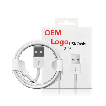 USB data cable for appl 8pin Original 1M 2M Fast Charging for iphone cable XR 11 12 13 14 MFI 20W USB C charger for iphone cable