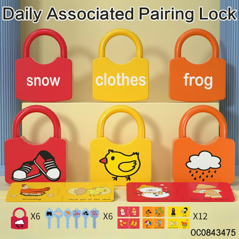 Key and lock education felt toy early childhood education toys montessori letter matching games