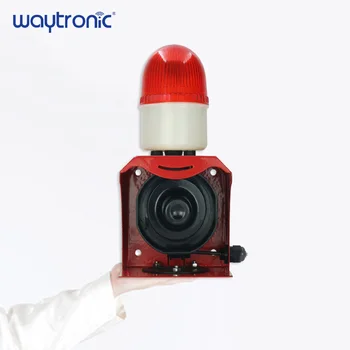 12v 24v 220v Industrial Horn Siren Emergency Sound And Light Alarm Red