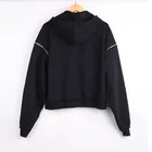 Zipper Hoodie For Men New Style Black Custom Flower Print Long Sleeve Detachable Zip Remorable Zipper Hoodie For Men