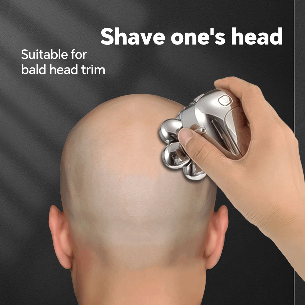 Five-in-One Waterproof Bald Stainless Steel Blades Seven-Blade Beard Trimmer for Household RV Use USB Rotary Electric Shaver supplier