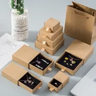 Gift Gift Box Box Custom Sliding Kraft Craft Paper Slide Out Drawer Jewelry Packaging Gift Box Custom Logo