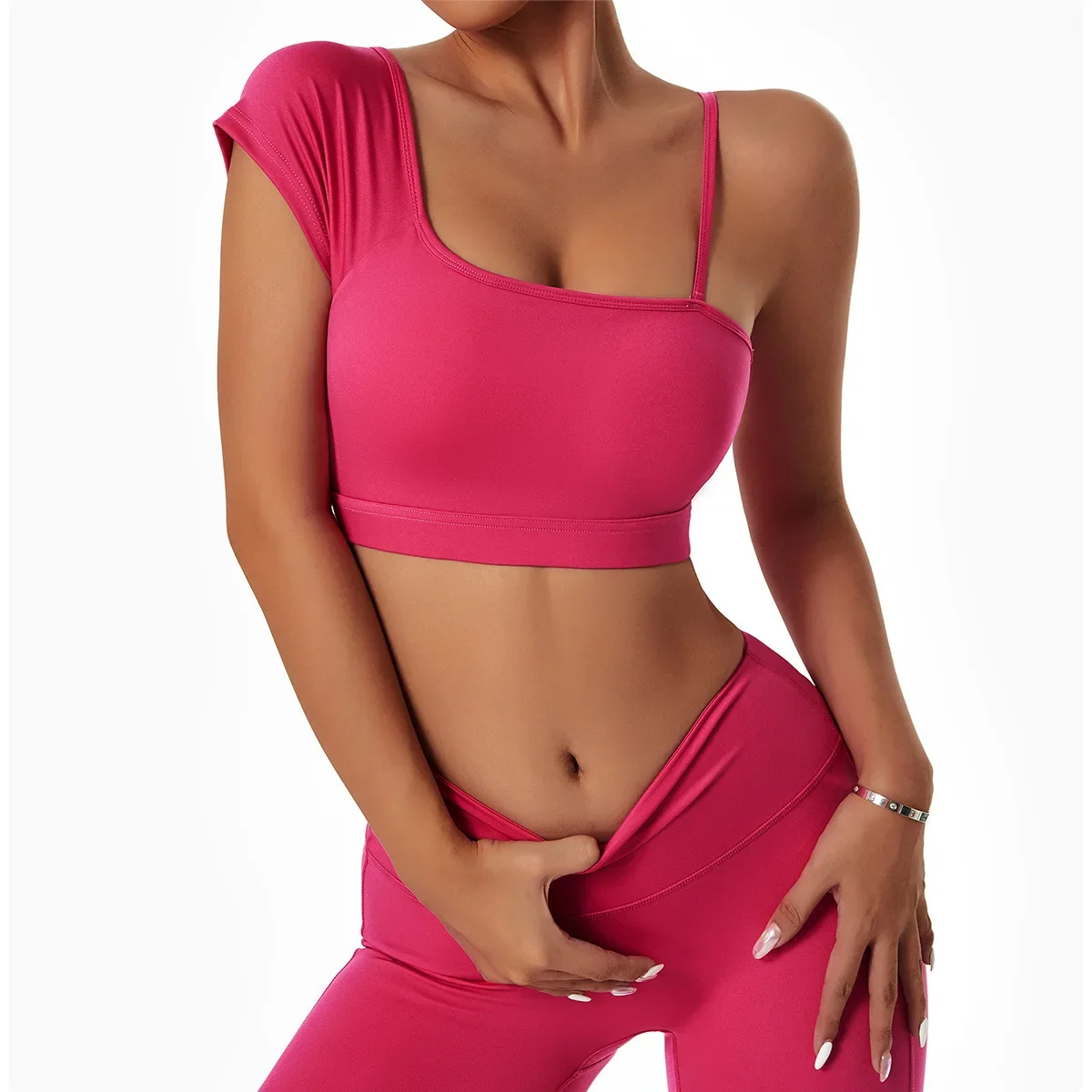 ODM/OEM New Sexy Training women Apparel Seamless Ribbed High Impacted Bra Scrunch Shorts Yoga Sets Fitness Sports Clothing set