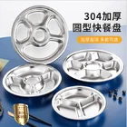 Plate Children's Plate Kindergarten Stainless Steel Round Plate-304SS