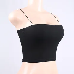 Summer Ins double u-neck camisole women's solid color slim fit stretch bottoming sports top Coldker