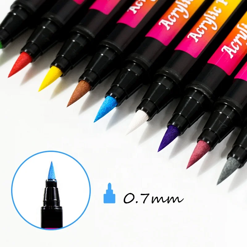 In Stock Non-Toxic Permanent Wholesale Customized Painting Art Markers Acrylic Pens Paint Marker Pen Set With Logo