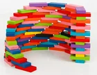Dominoes Toy Wooden Educational Blocks 120 Rainbow Dominoes Wooden Blocks Children's Educational Toy