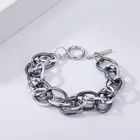 Ring Hop Bracelet Personality Ring Clasp Aluminum Alloy Exaggerated Hip Hop Punk Bracelet Jewelry