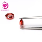 Stone Hotsale Fashionable Round Double Checkerboard Garnet Color Gem Stone High Quality Cut For Sale