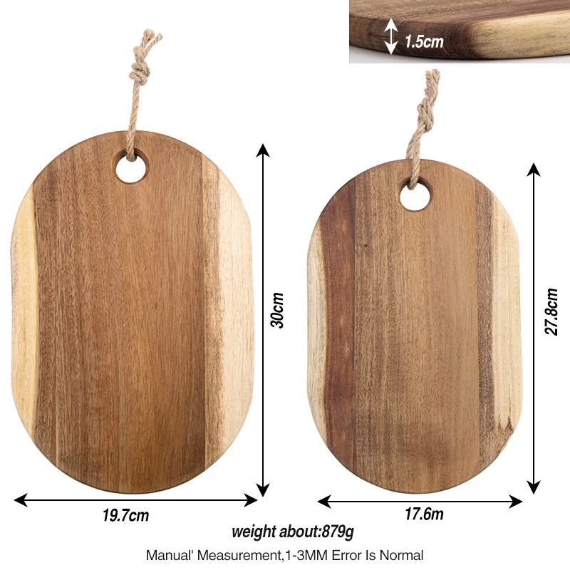 Factory Custom Eco-friendly Wooden Chopping Block Chopping Board Natural Wood Cutting Boards Set