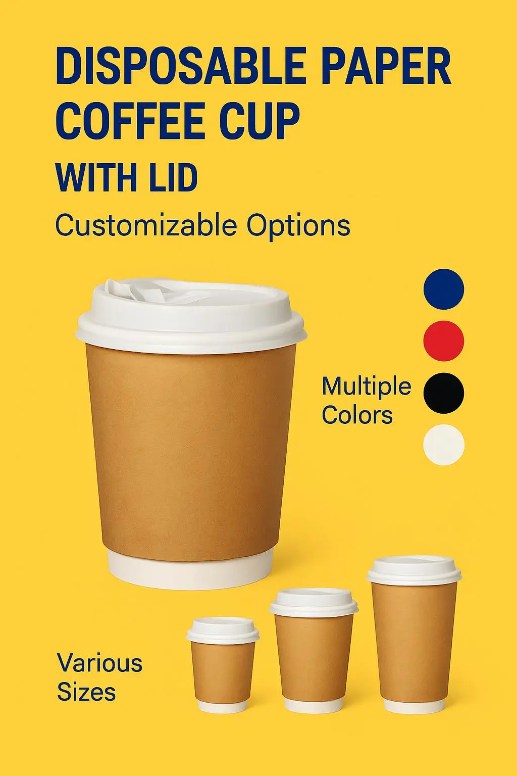 Double Wall Design Disposable Coffee Tea Cups Logo Printing Pack Food Stickers Wall Paper Craft Wall Paper Craft Paper Cups - detail 4