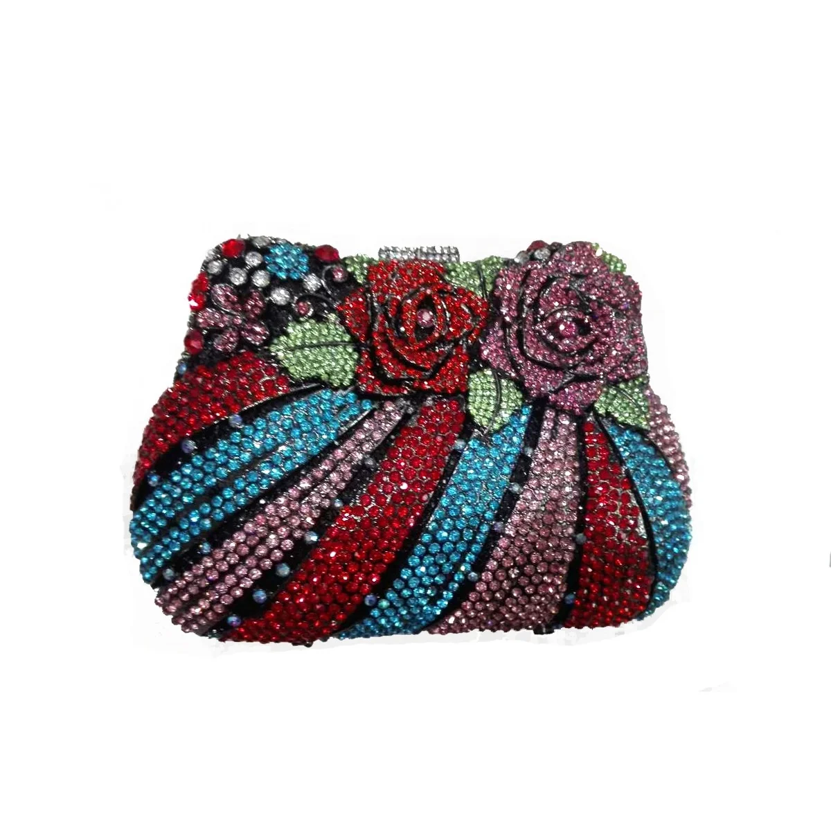 Amiqi MRY183 Luxury Flowers Crystal Rhinestone Party Clutch Evening Bag from Factory